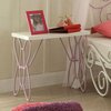 Homeroots 22 X 22 X 16 In. Priya Ii Nightstand White & Light Purple 285578